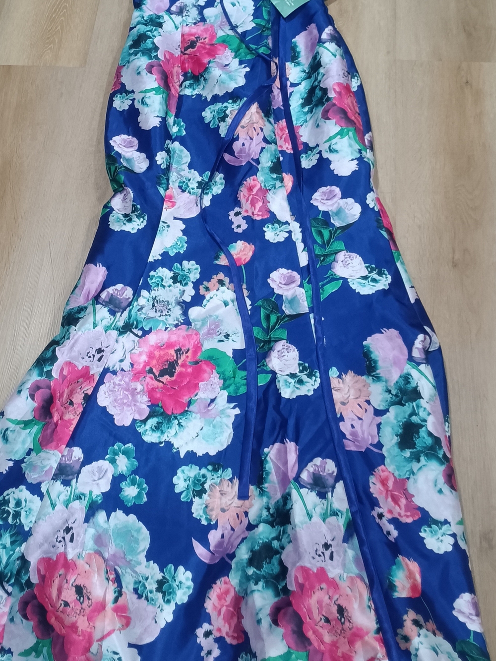 My Michelle Navy Maxi Skirt with Pink & Mint Floral Print